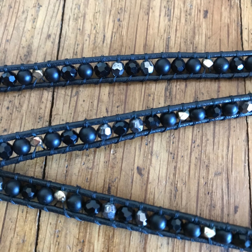 Nakamol black and gold wrap bracelet